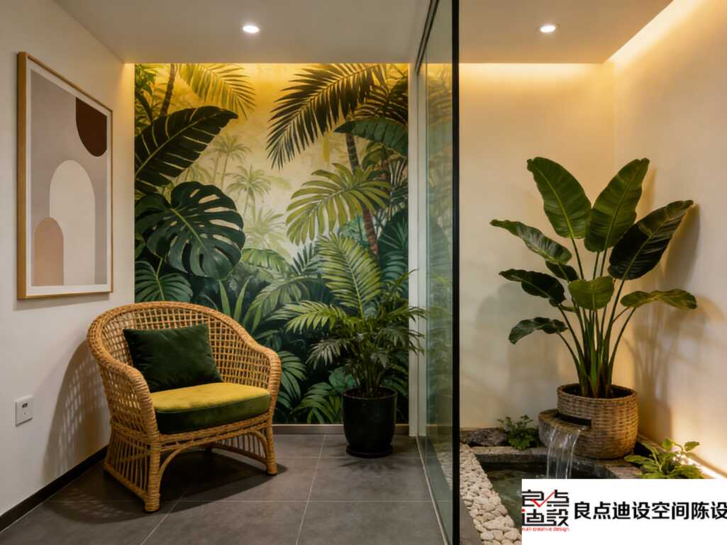 把热带雨林搬进美容院装修!这样的软装设计我能待一整天​